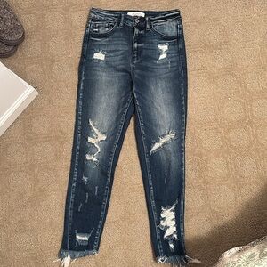 KANCAN Signature distressed jeans